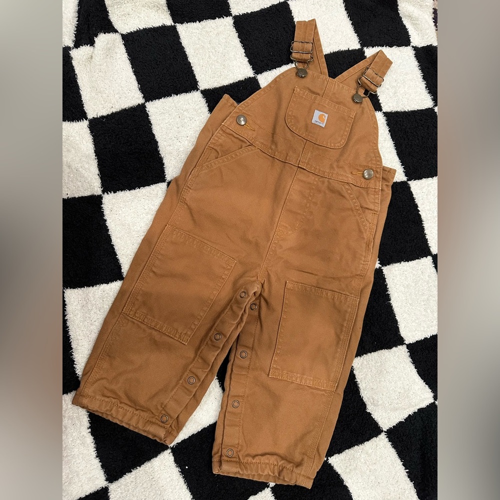 Carhartt Brown Flannels Lined Coveralls